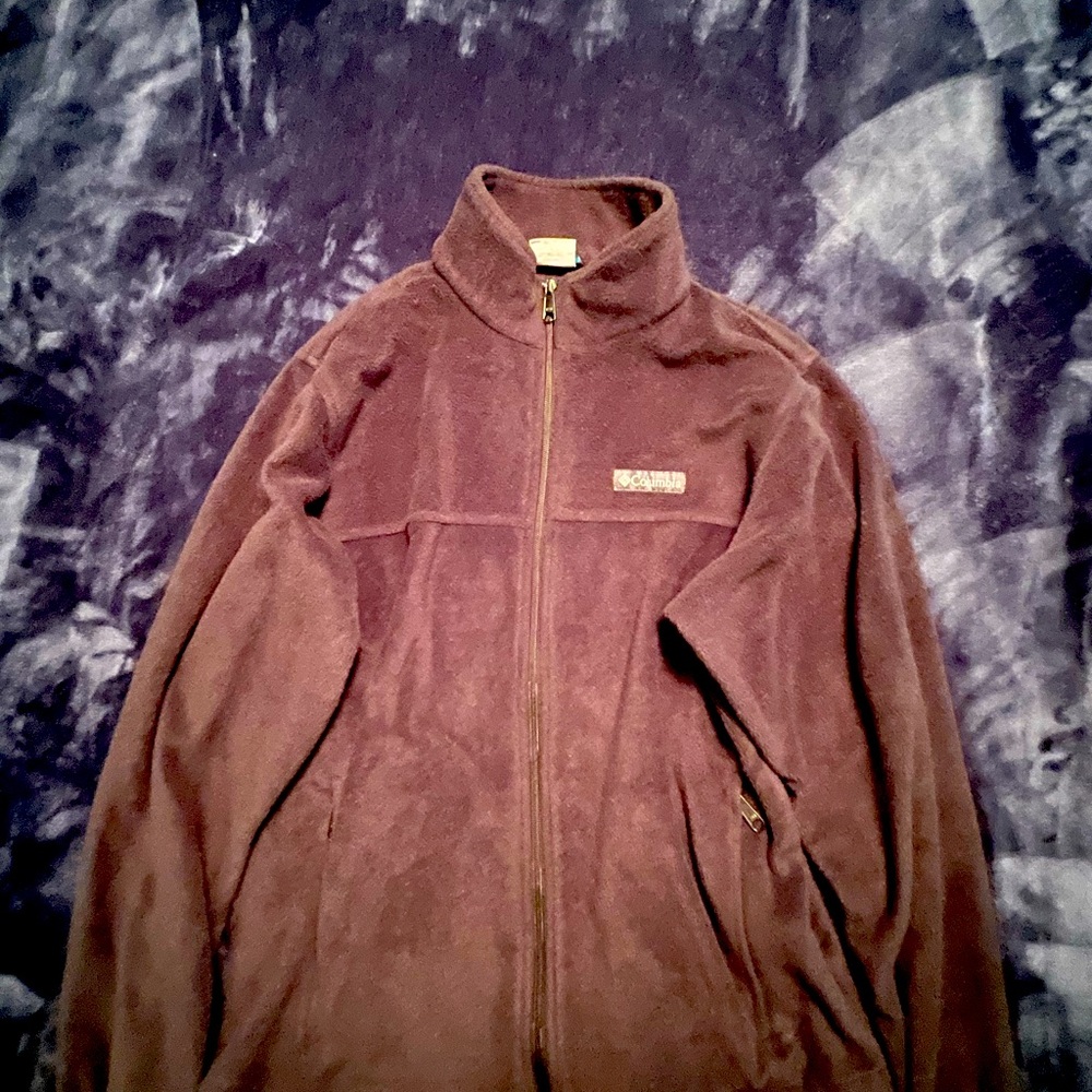 Mens Columbia zip up large black